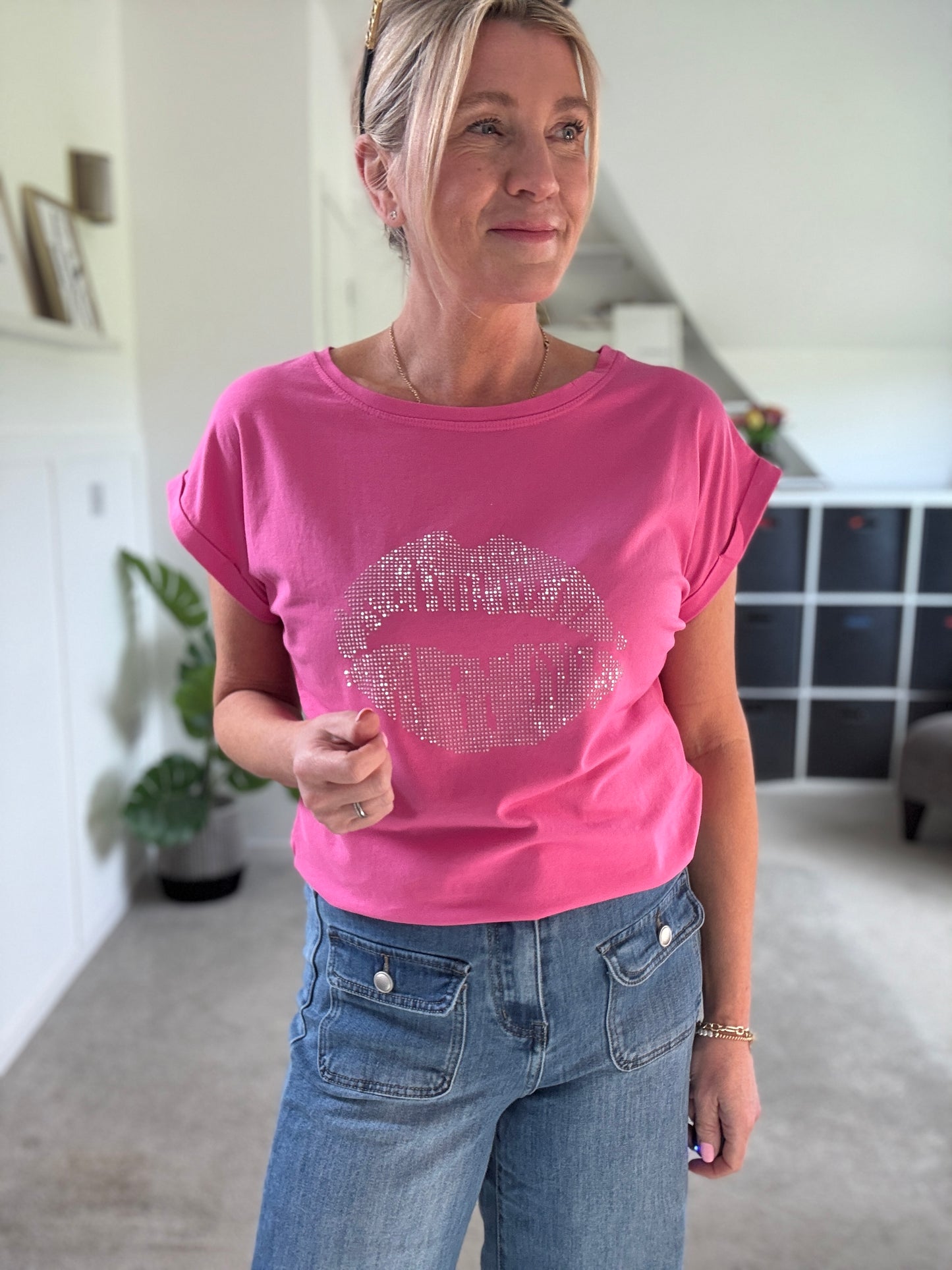 Khaki Neon Leopard Star T Shirt