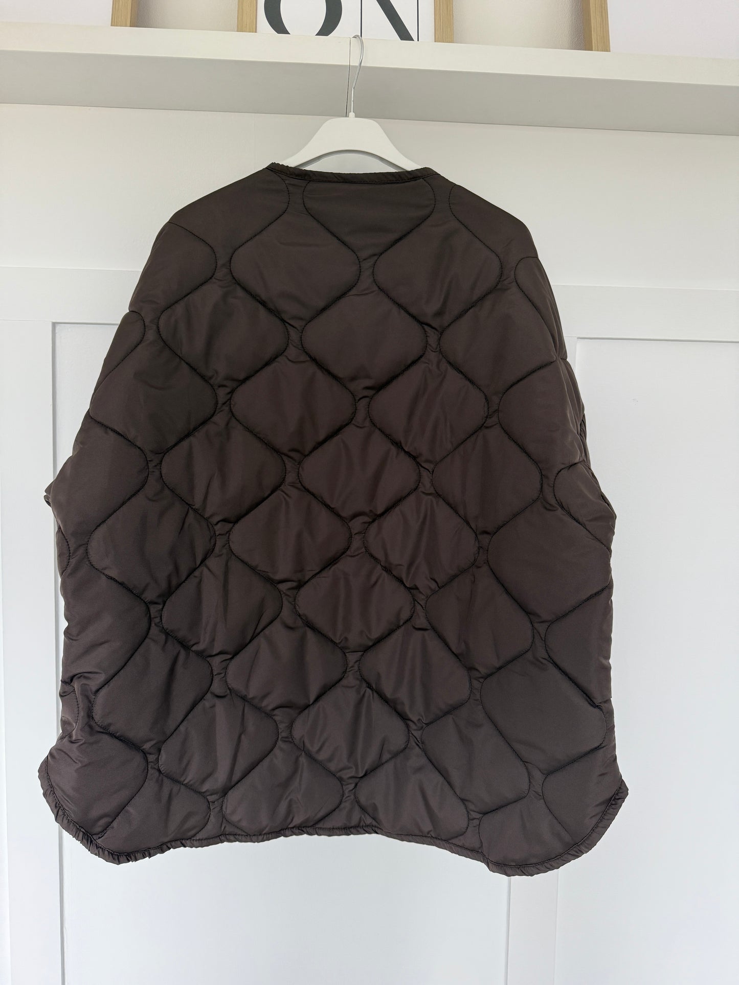 Khaki Reversible Oversized Quilted Jacket