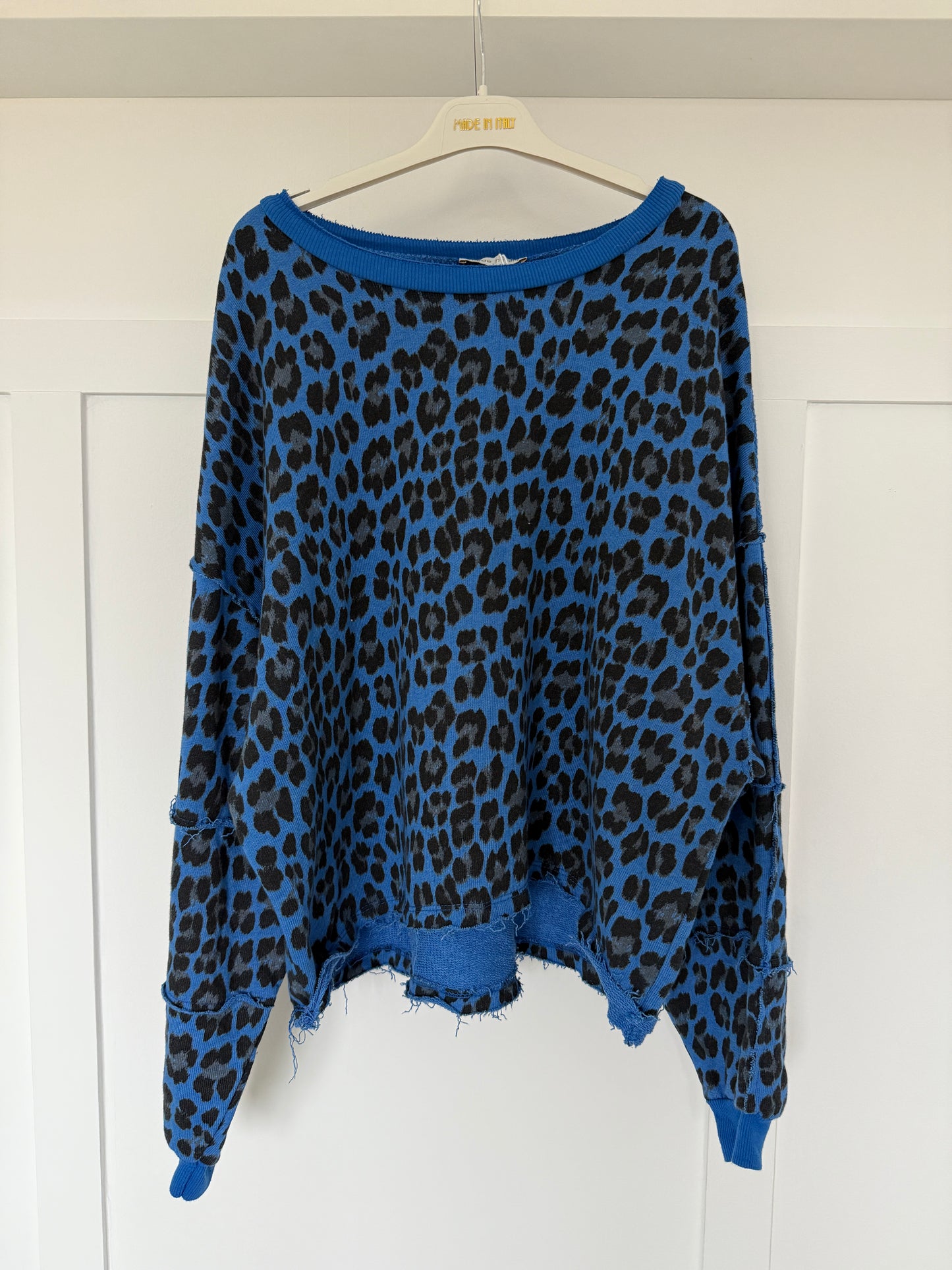 Cobalt Leopard Oversized Sweatshirt