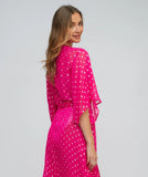 Pink Estapona Maxi Kimono