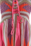Pink Aztec Bandeau Dress