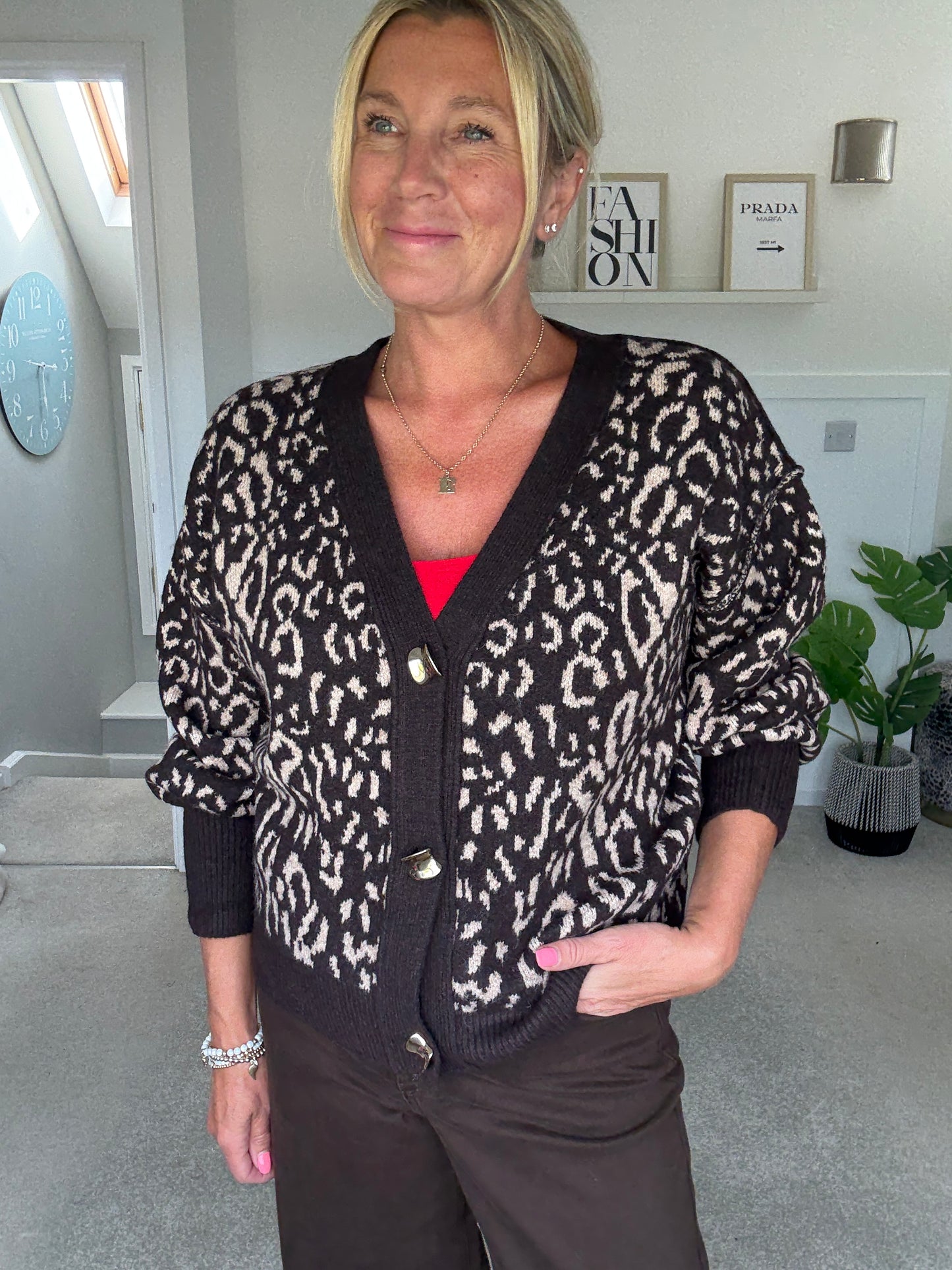 Chocloate Leopard Cardigan