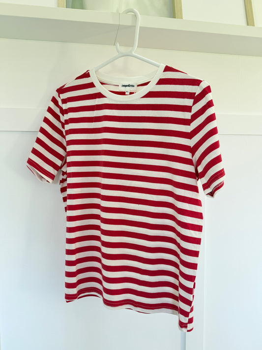 Red/White Stripe Breton T Shirt