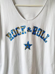 White/Blue Rock & Roll T Shirt