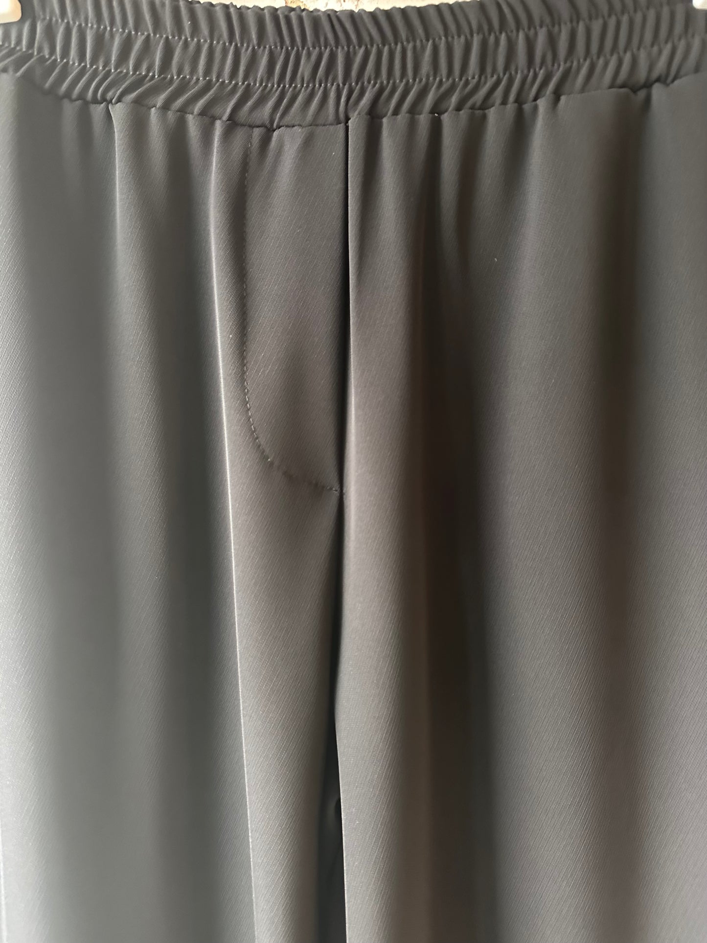 Black/White Stripe Wide Leg Trousers