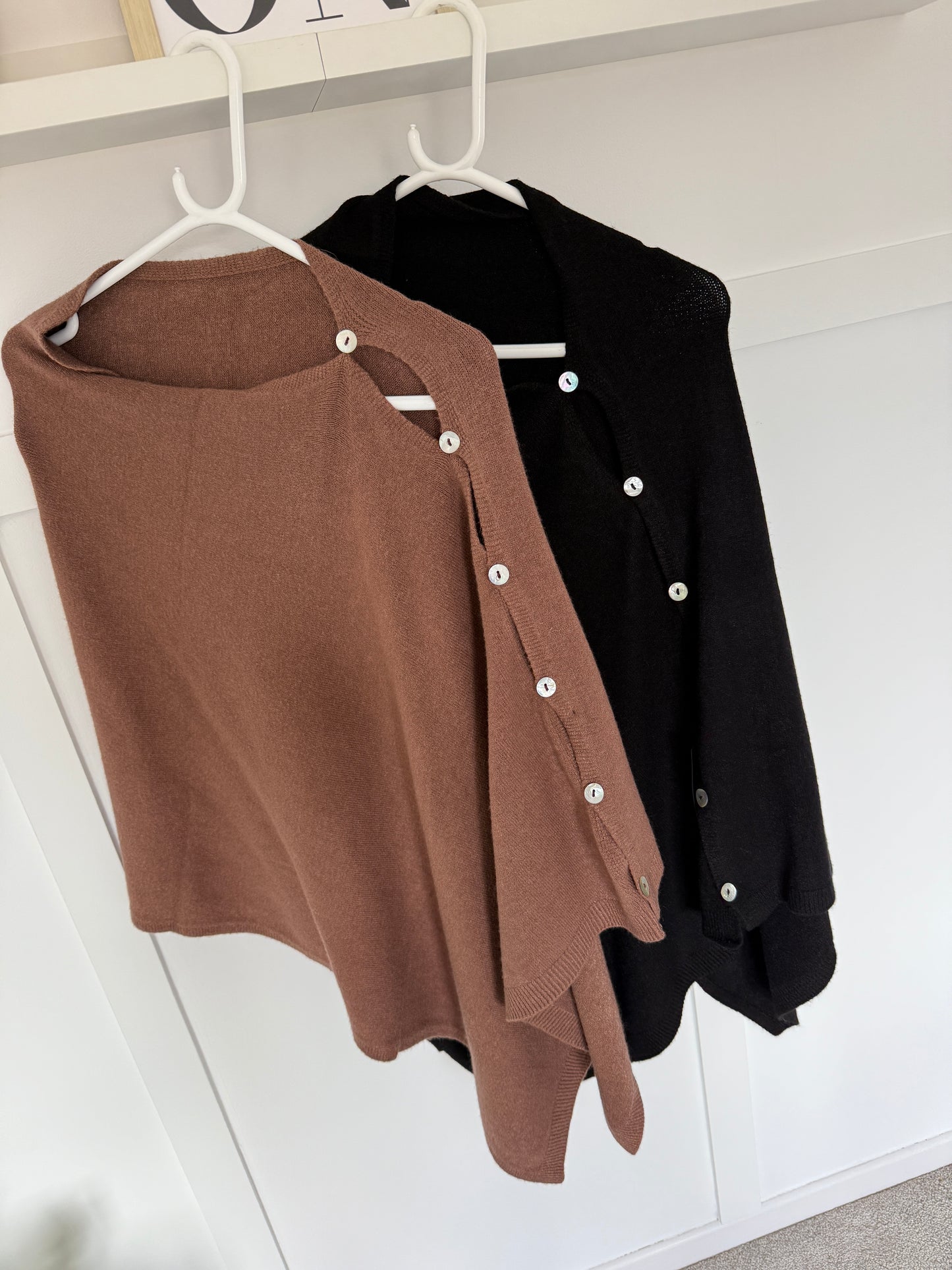 Poncho with Side Buttons