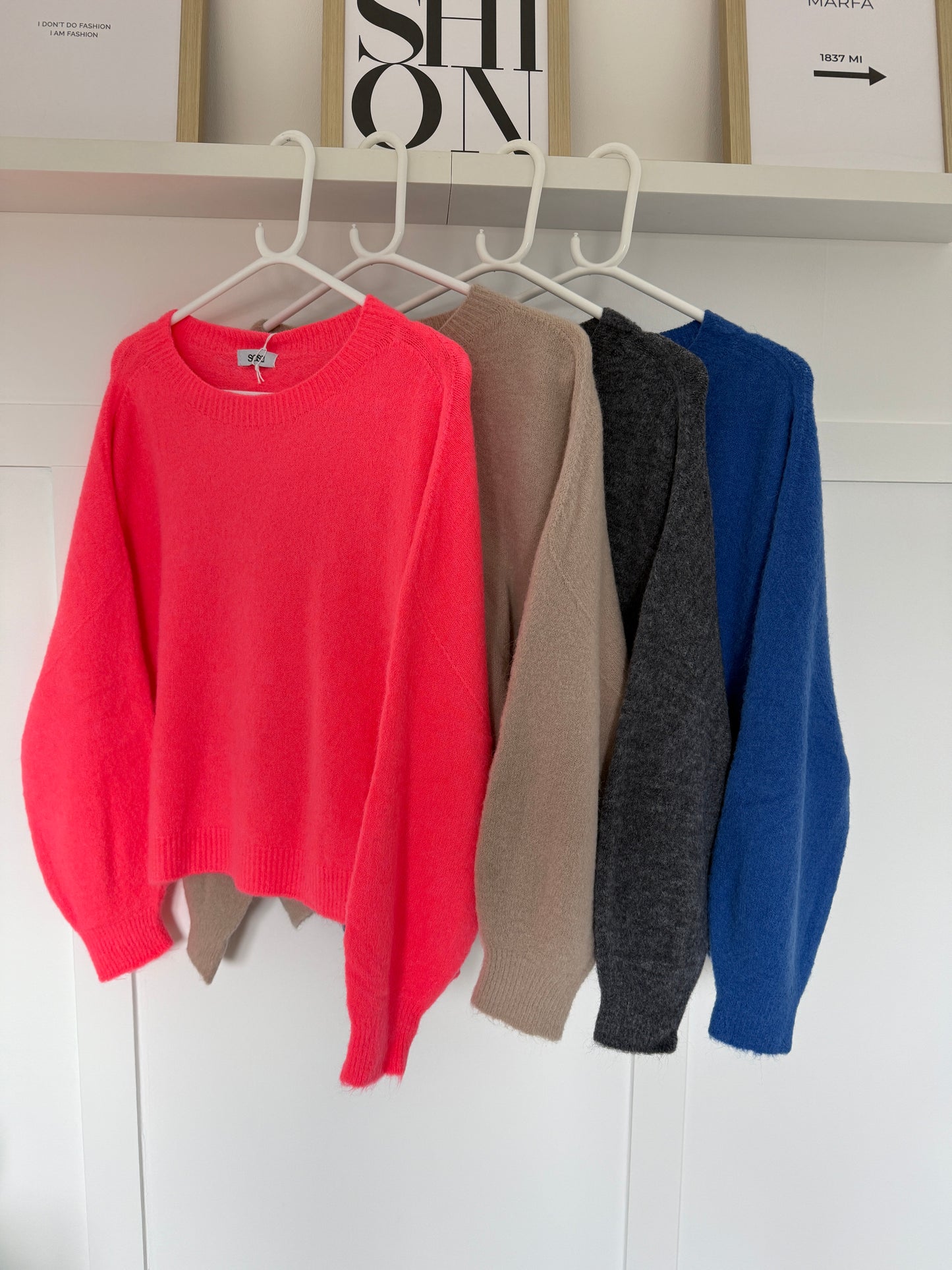 Coral Alpaca Mix Fluffy Jumper