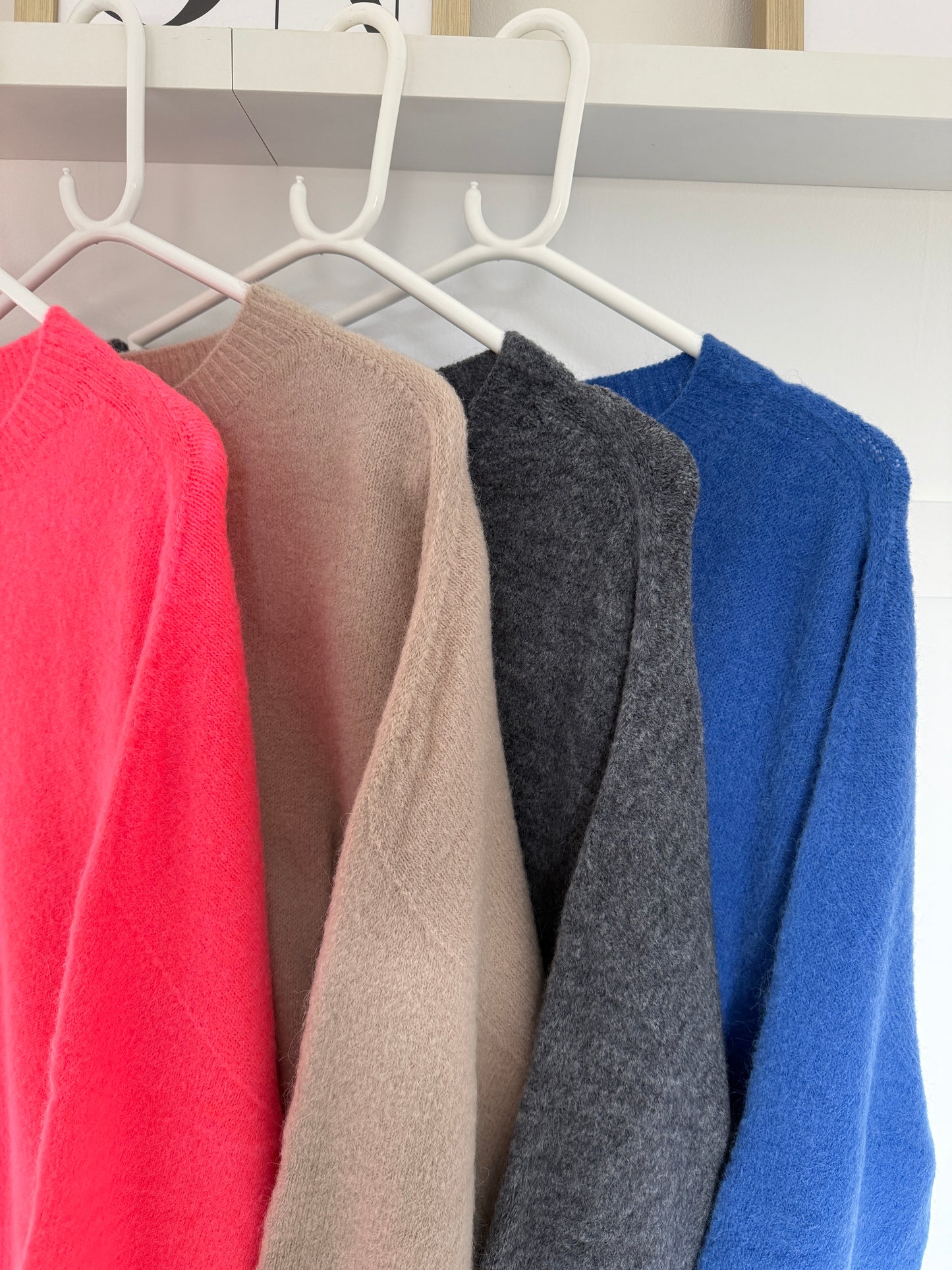 Coral Alpaca Mix Fluffy Jumper