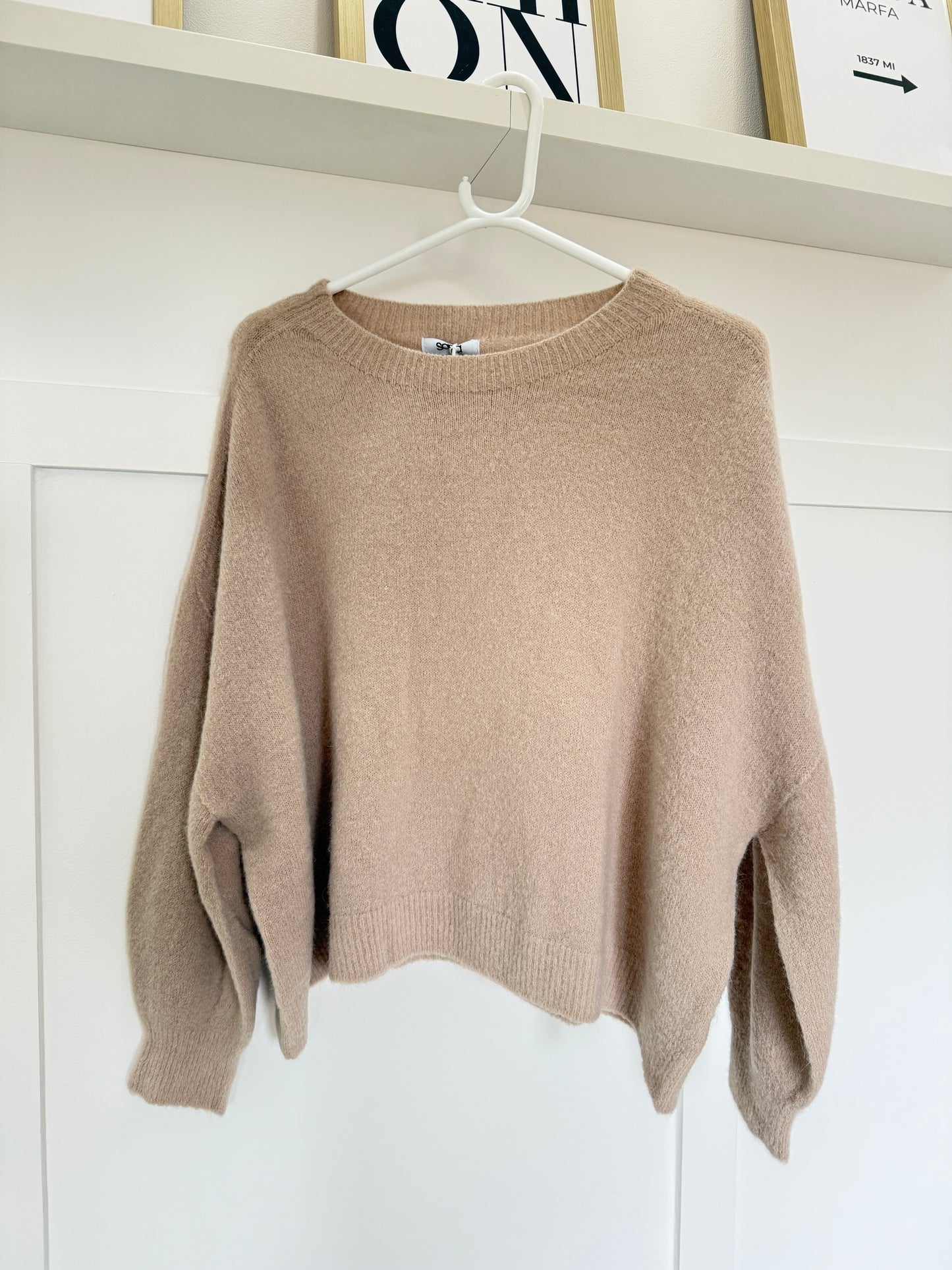 Coral Alpaca Mix Fluffy Jumper