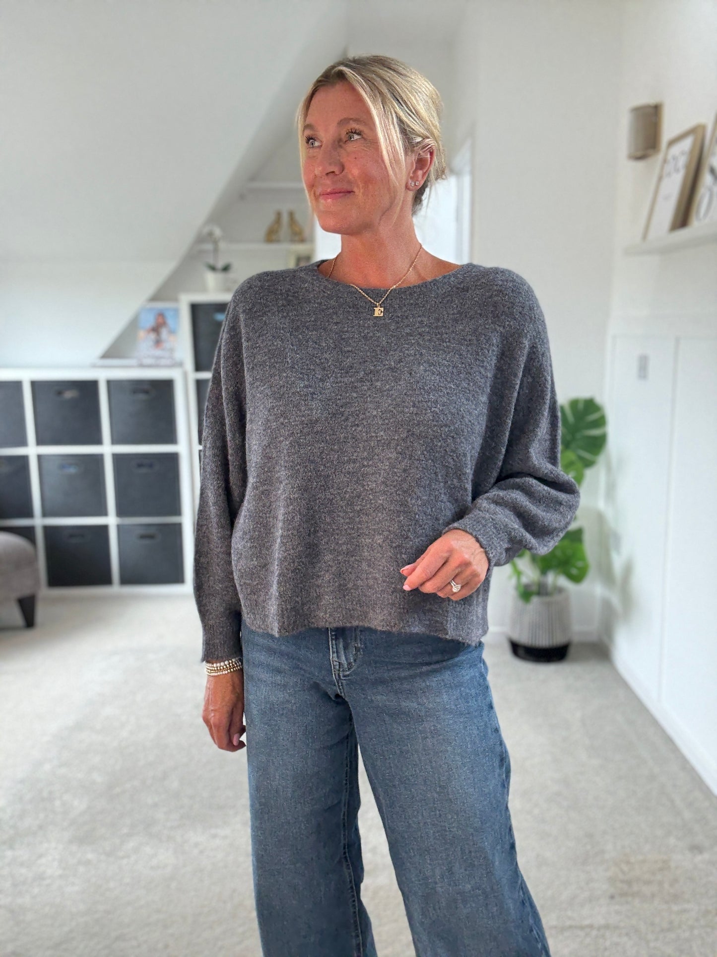 Coral Alpaca Mix Fluffy Jumper