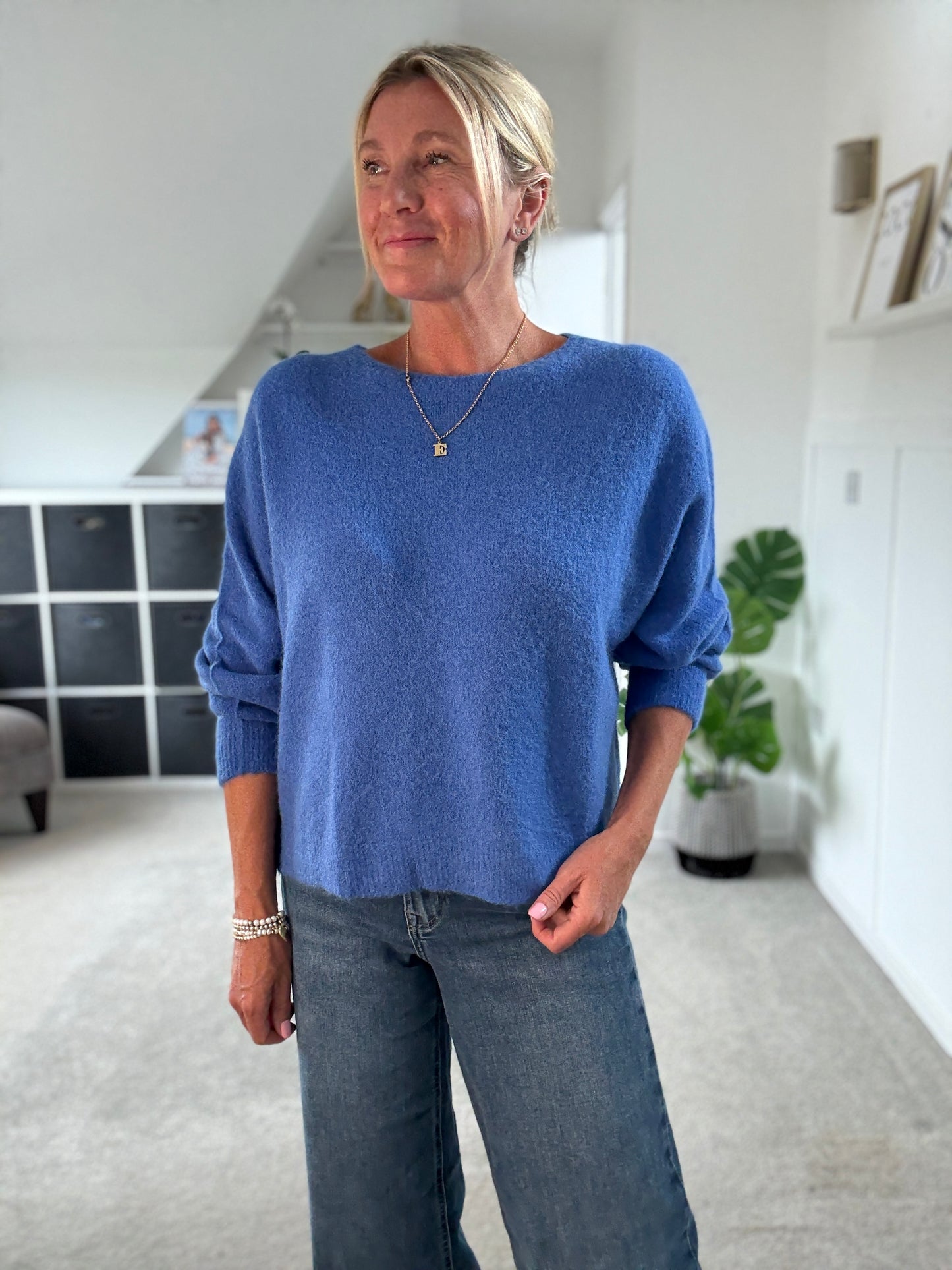 Coral Alpaca Mix Fluffy Jumper