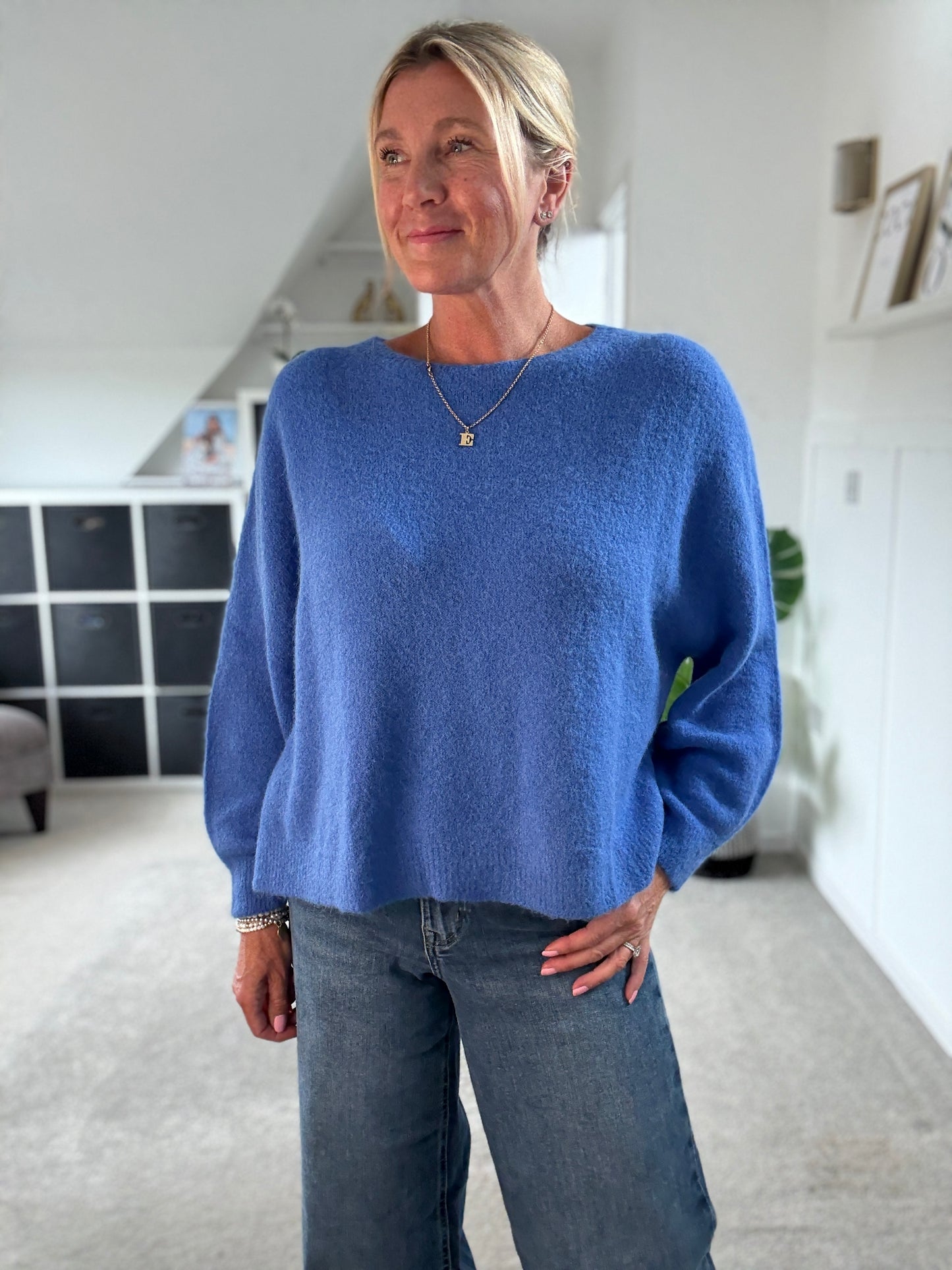 Coral Alpaca Mix Fluffy Jumper