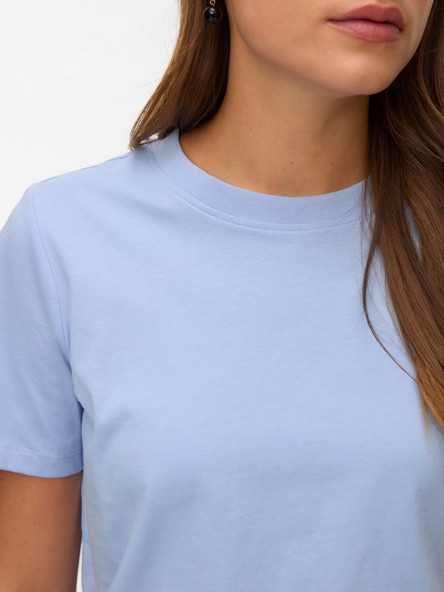 Chocolate Vero Moda Basic Cotton T Shirt