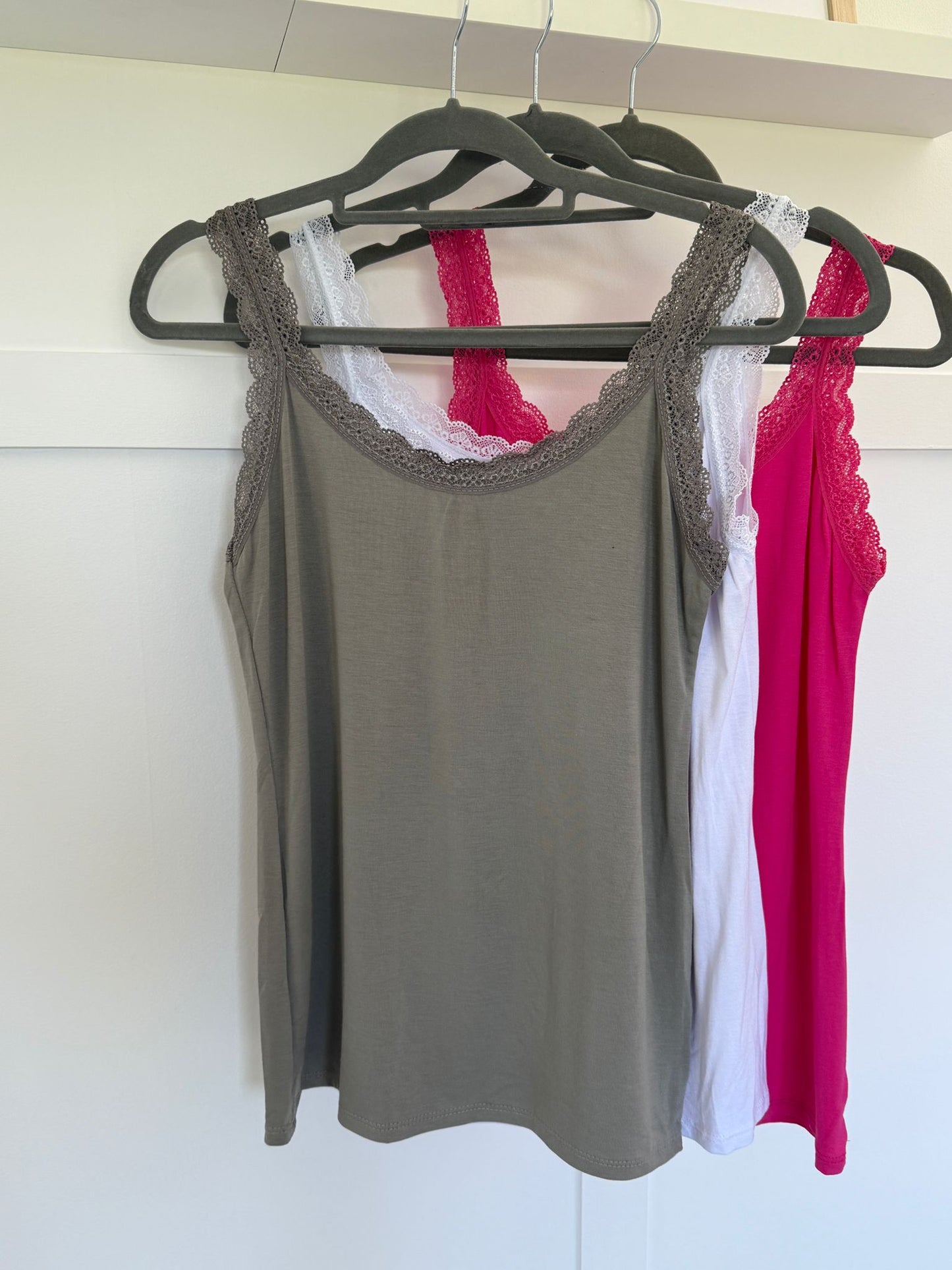 Lace Trim Basic Vest | Lots of Colours