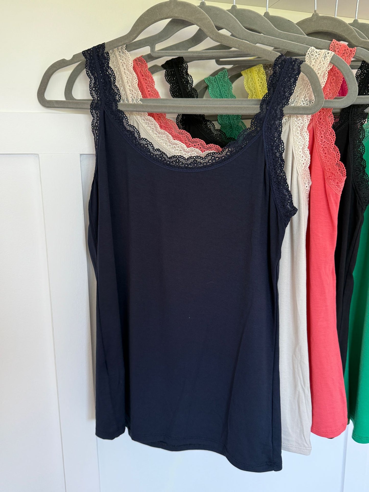 Lace Trim Basic Vest | Lots of Colours