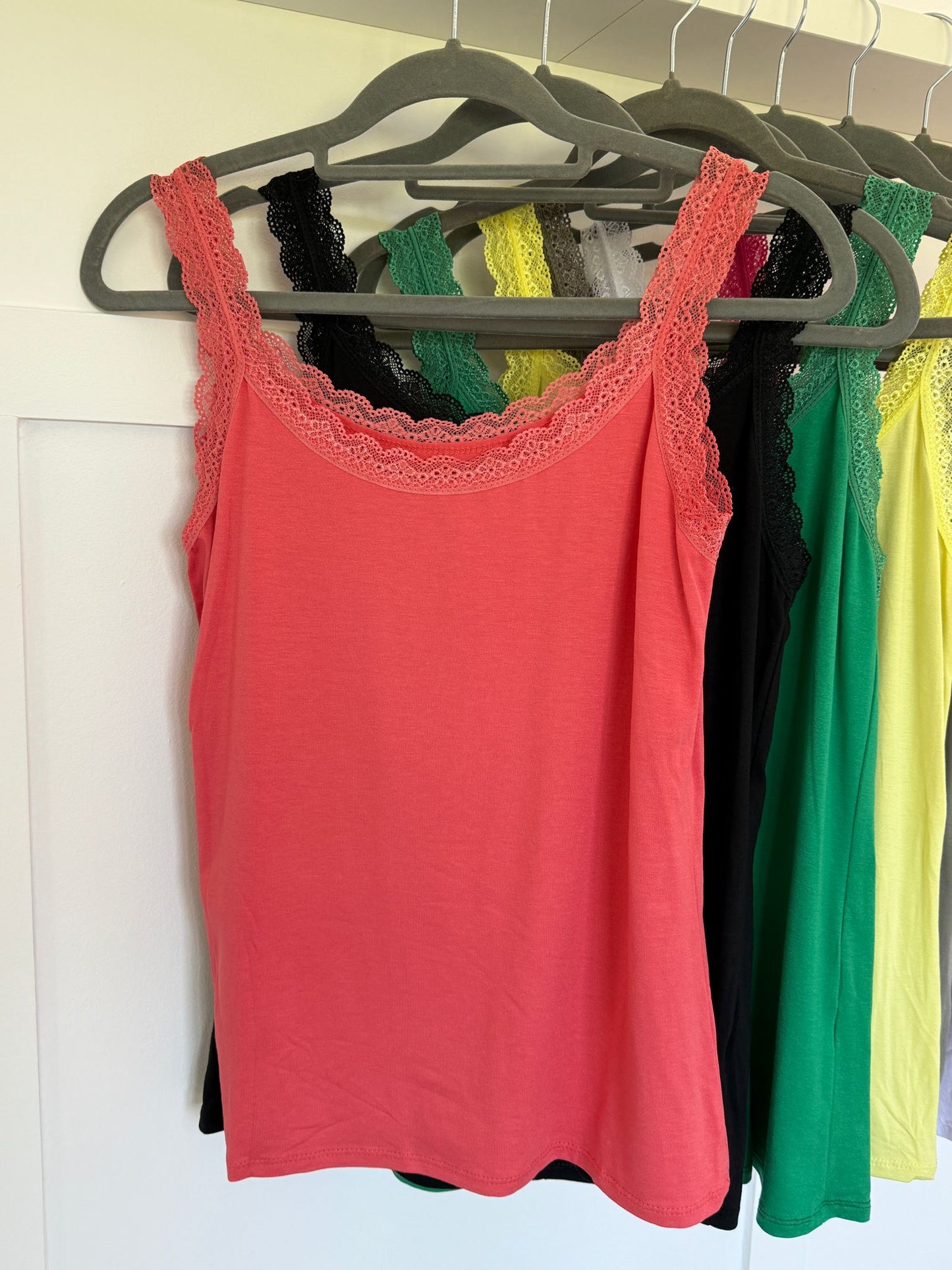 Lace Trim Basic Vest | Lots of Colours
