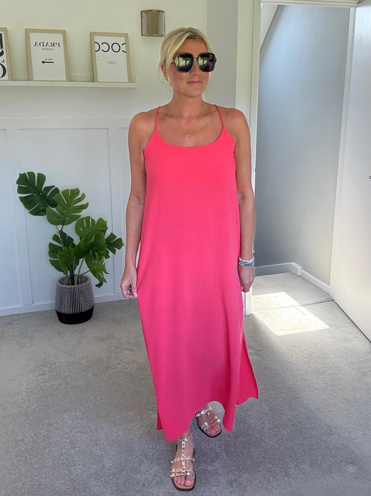 Leopard Print Strappy Cross Back Maxi Dress