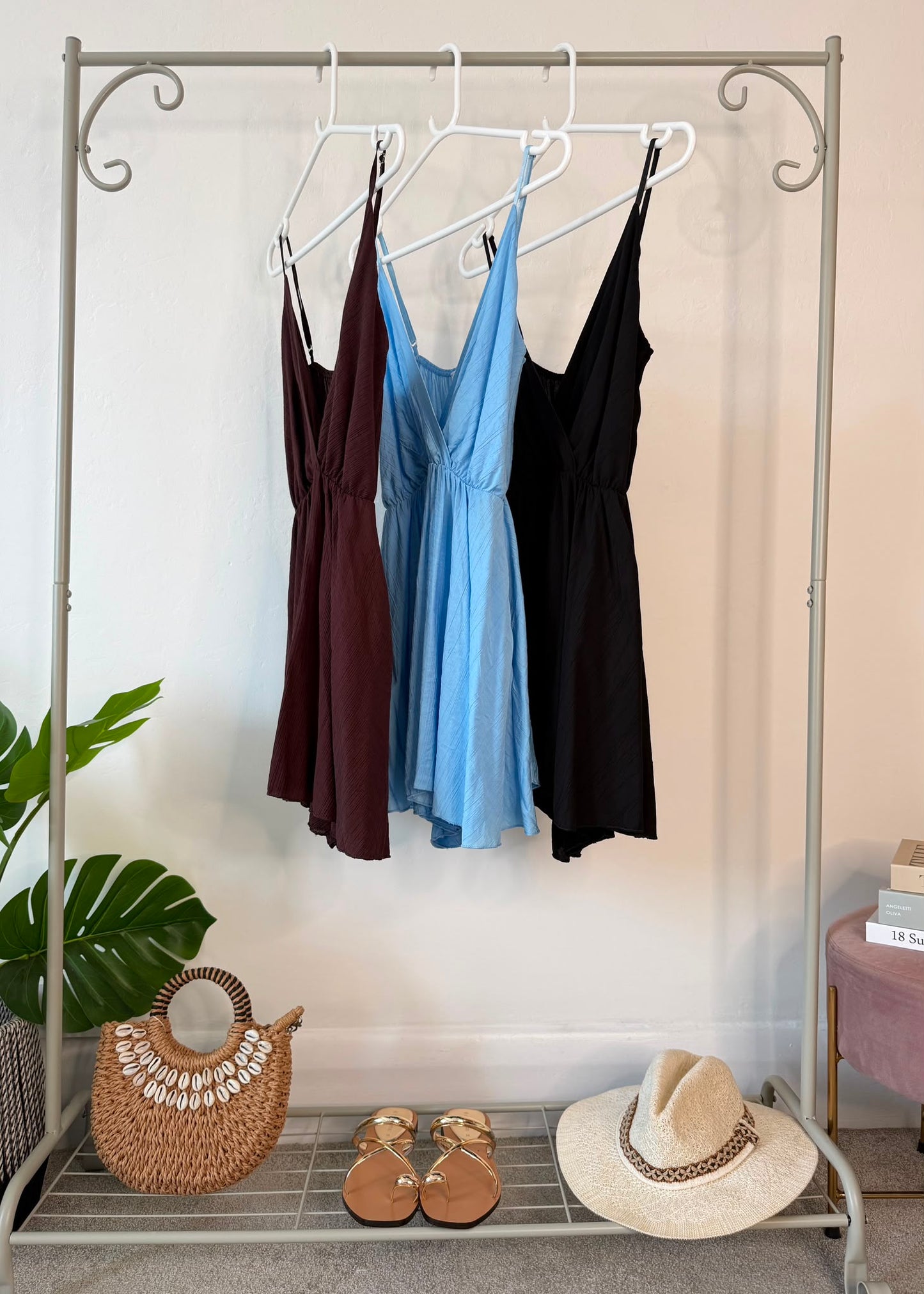 Sky Blue V-Neck Playsuit