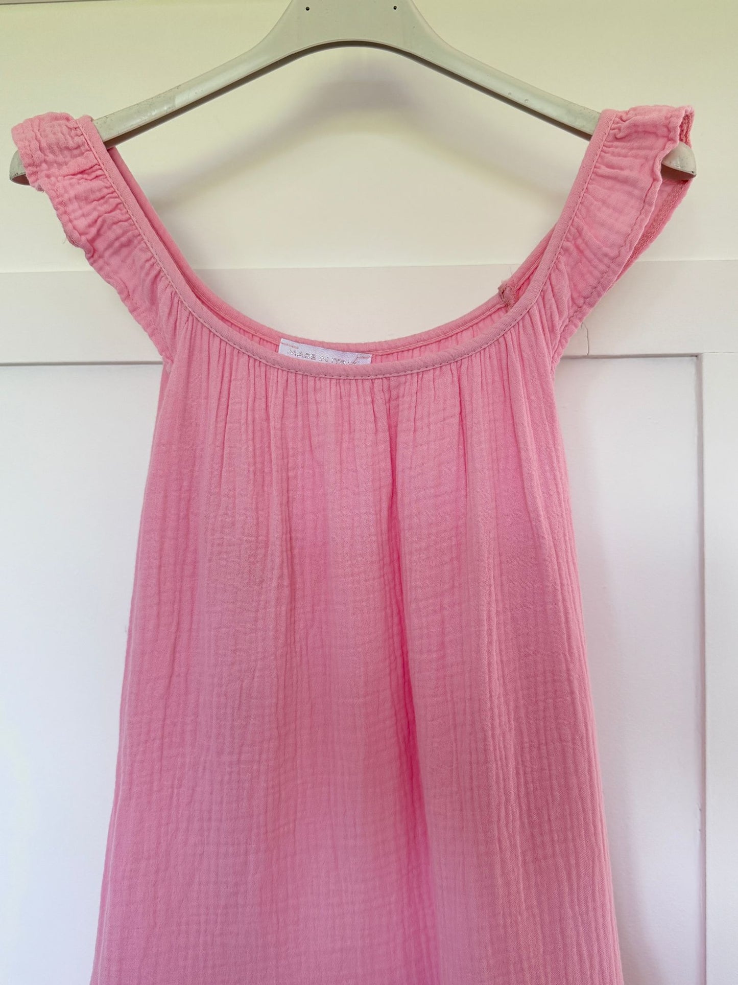 Khaki Frill Shoulder Floaty Dress