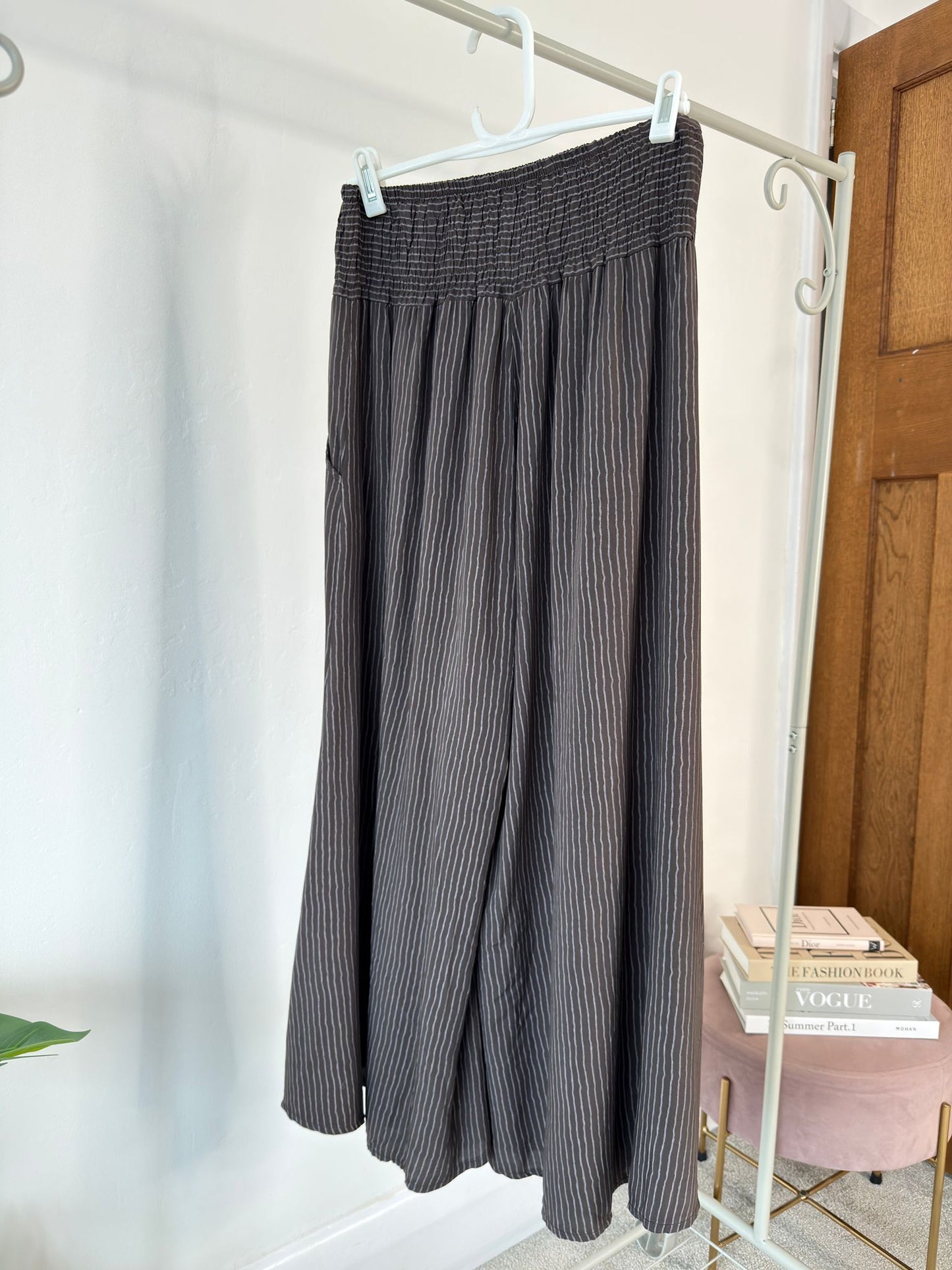 Cobalt Stripe Palazzo Culottes