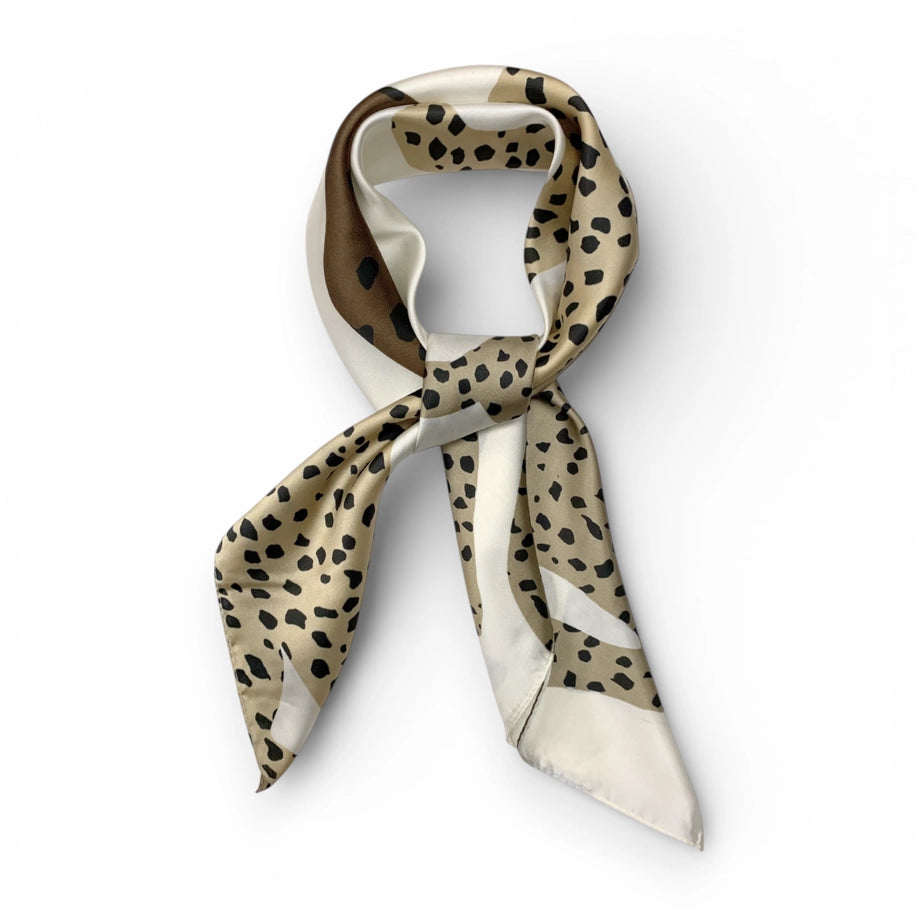 Pink Cheetah Square Silk Touch Scarf 70cm