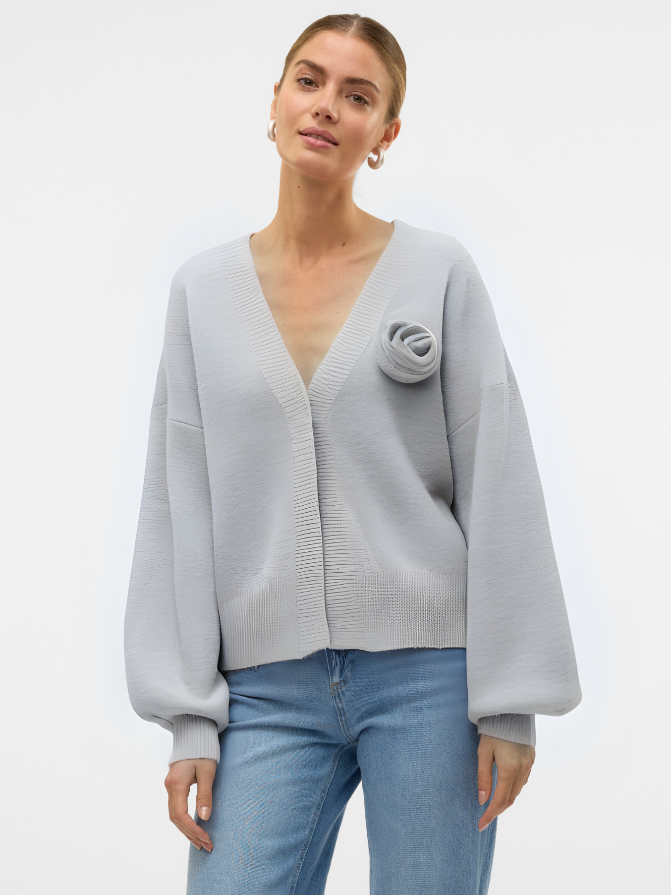 Carrie Grey Corsage Cardigan