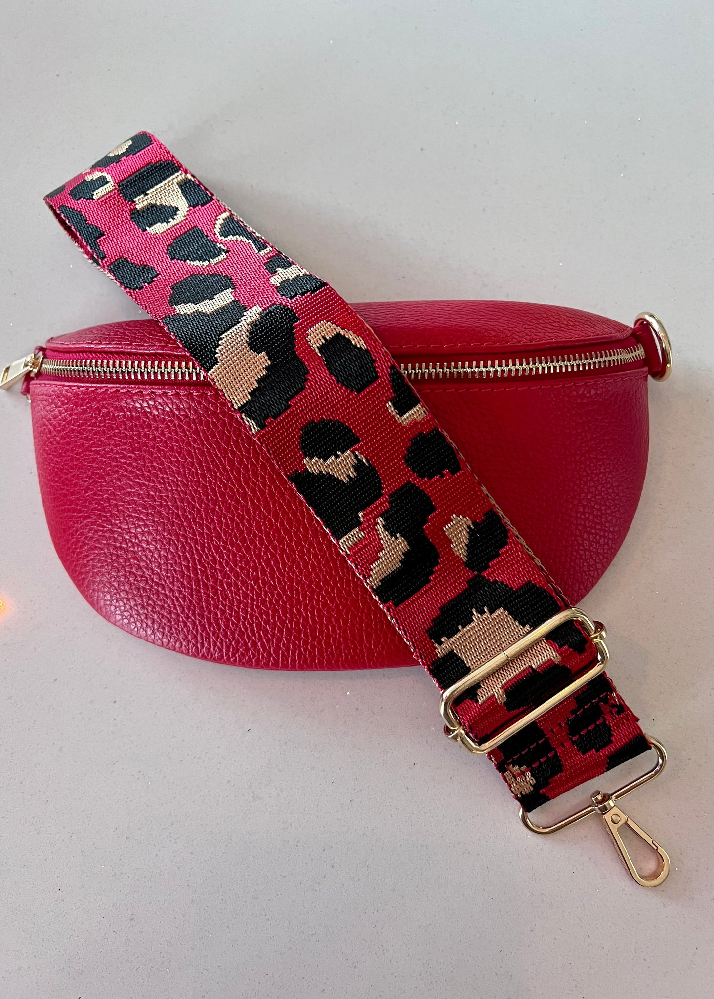 Red Leather Bum Bag