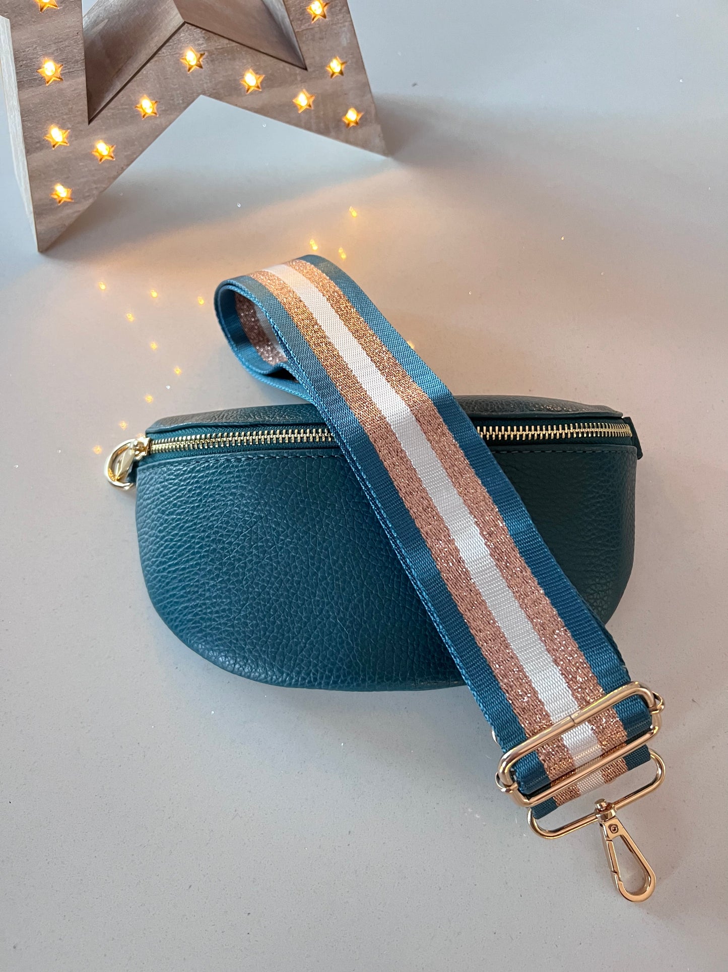 Dark Teal Leather Bum Bag