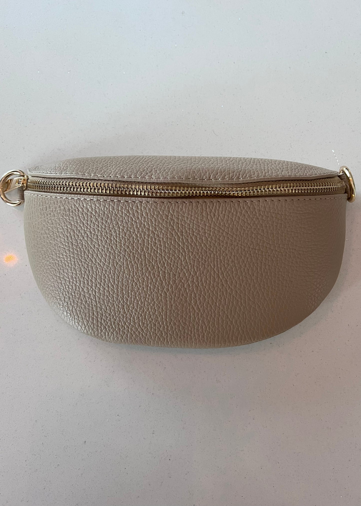 Taupe Leather Bum Bag