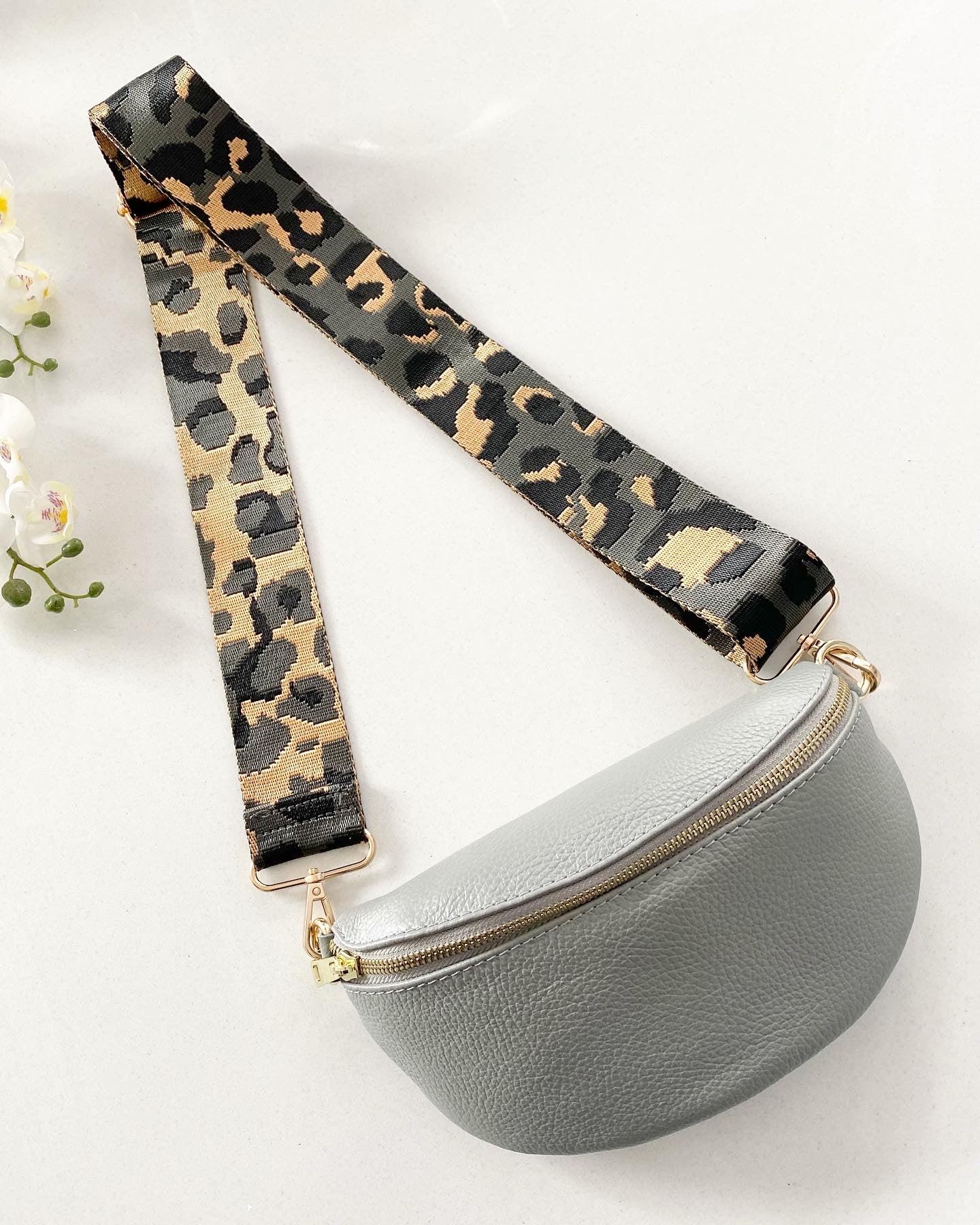 Smoke Rose Leather Bum Bag