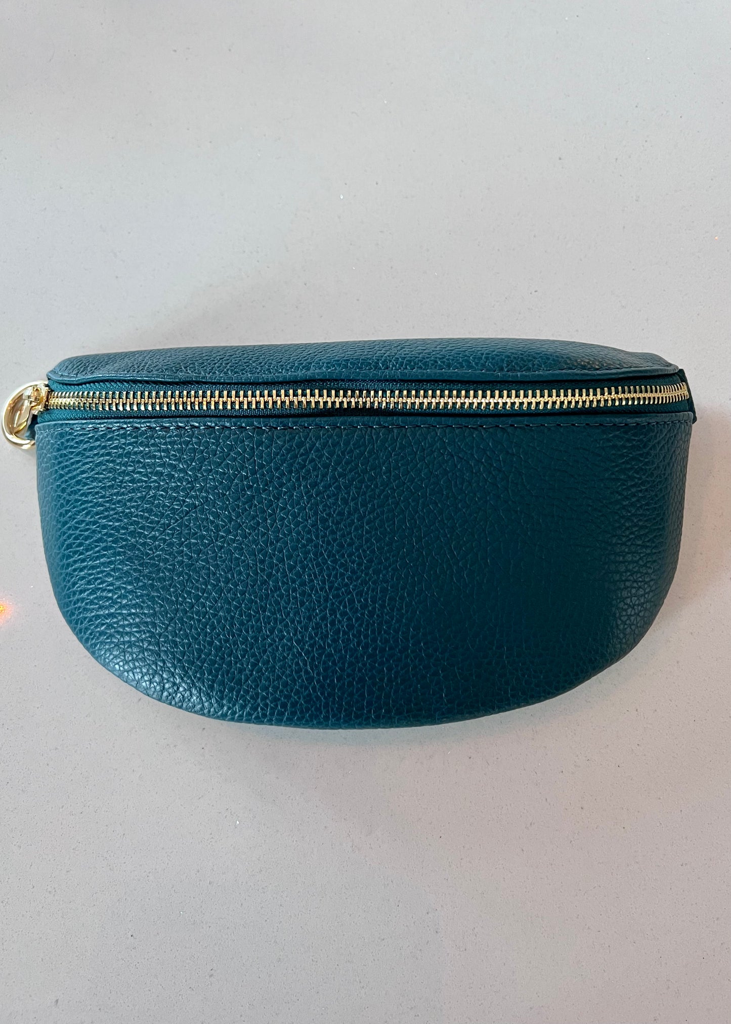 Dark Teal Leather Bum Bag