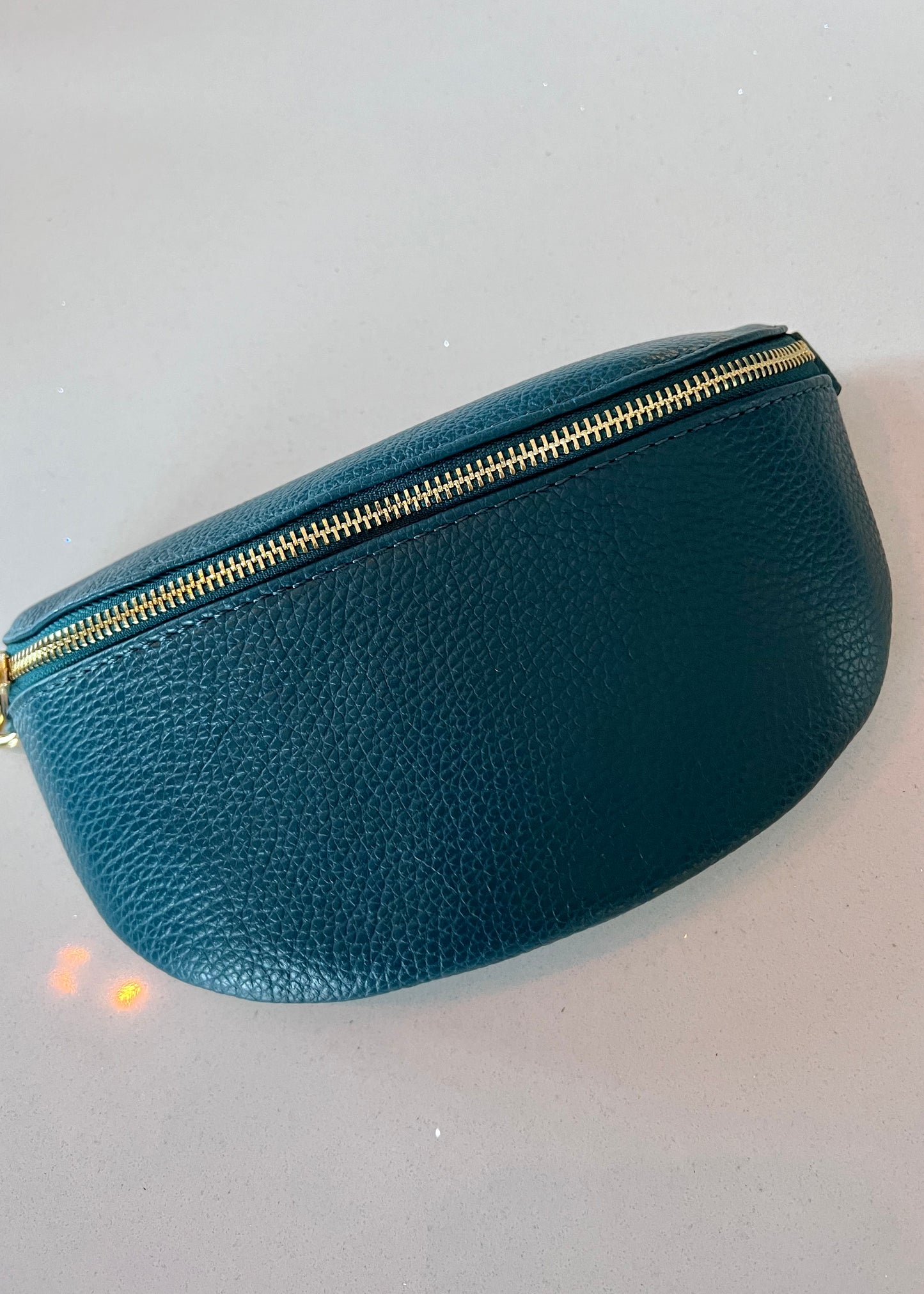 Dark Teal Leather Bum Bag