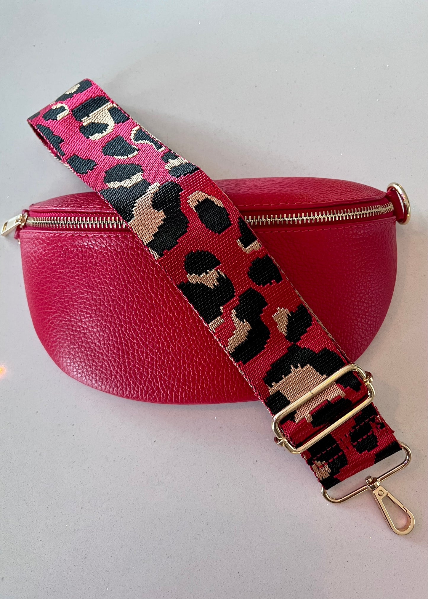 Red Leather Bum Bag