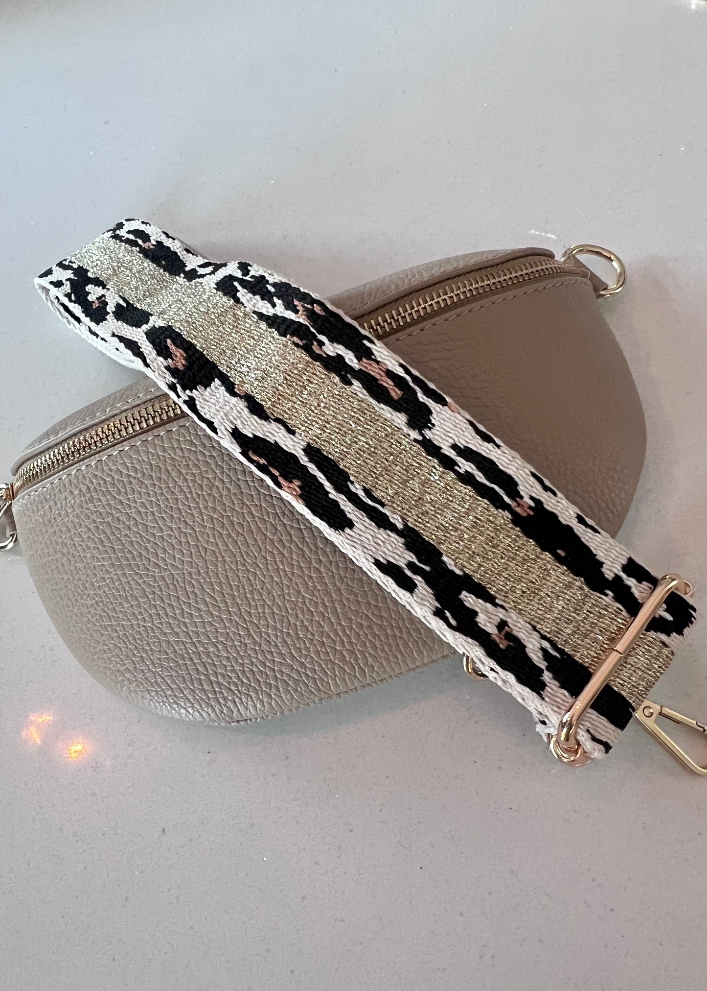 Taupe Leather Bum Bag