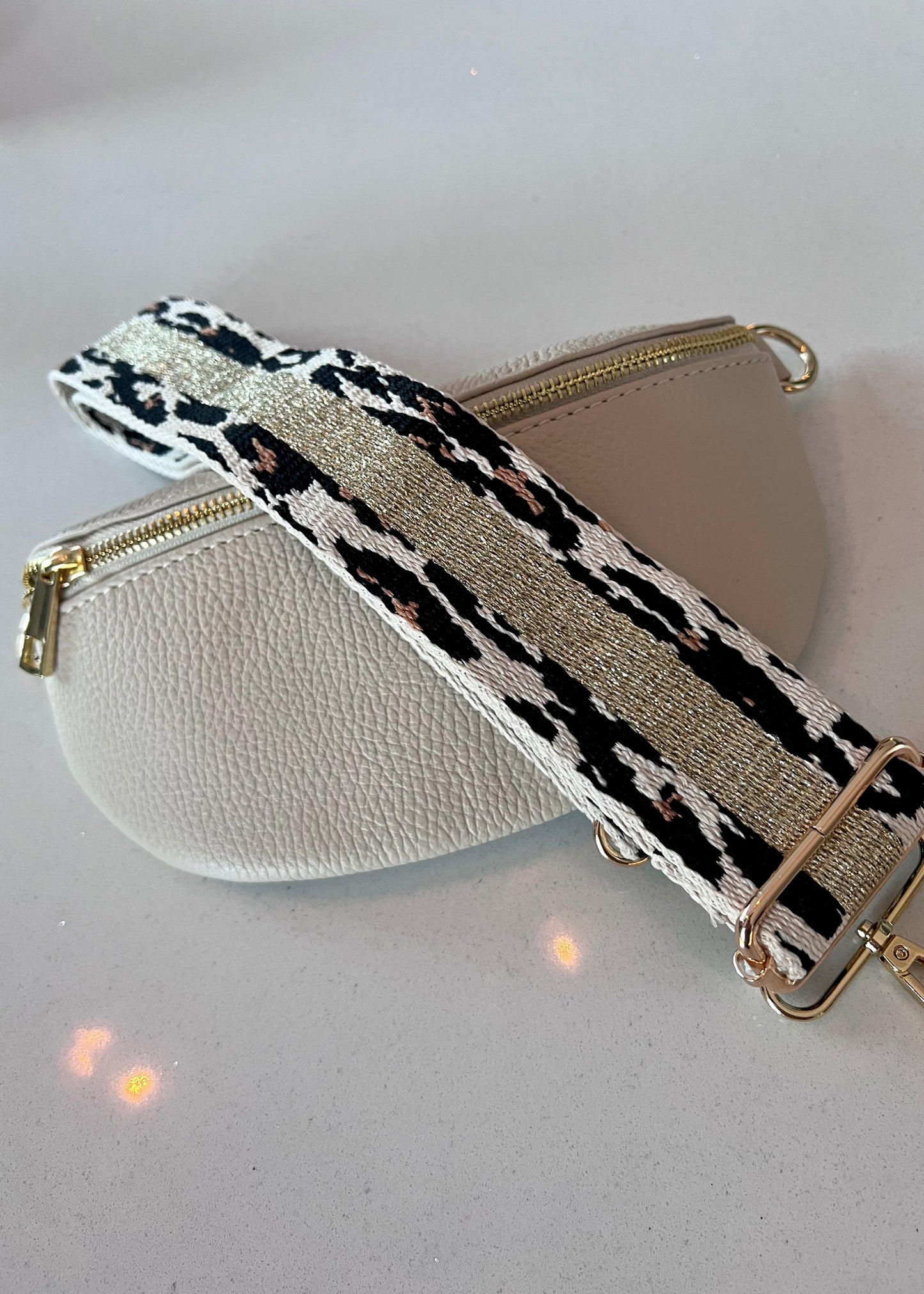 Cream Leather Bum Bag