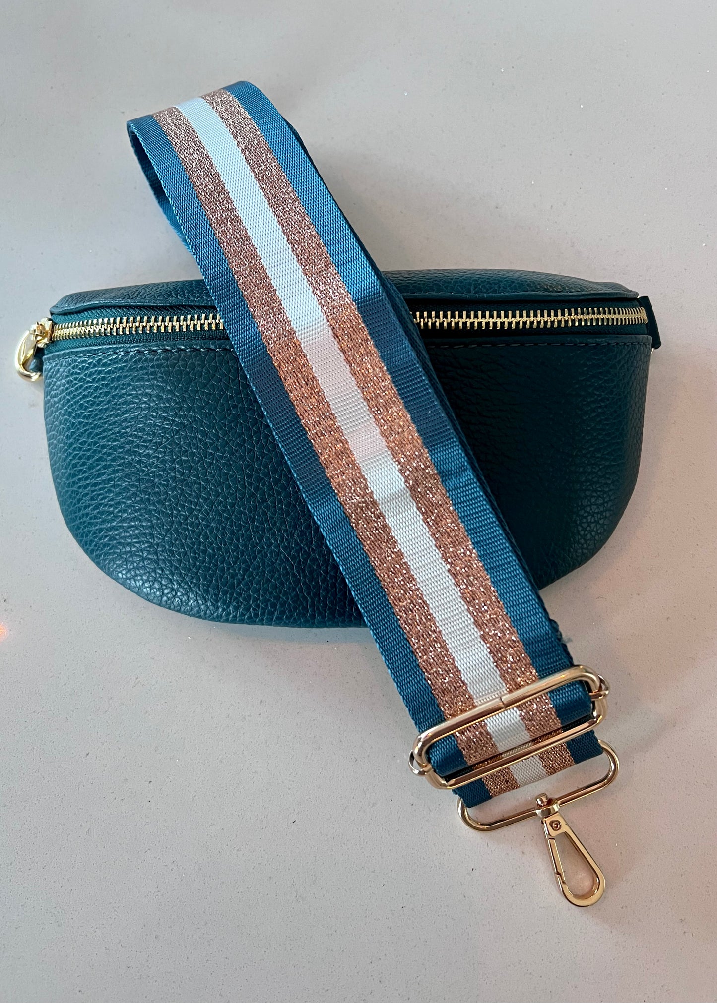 Dark Teal Leather Bum Bag