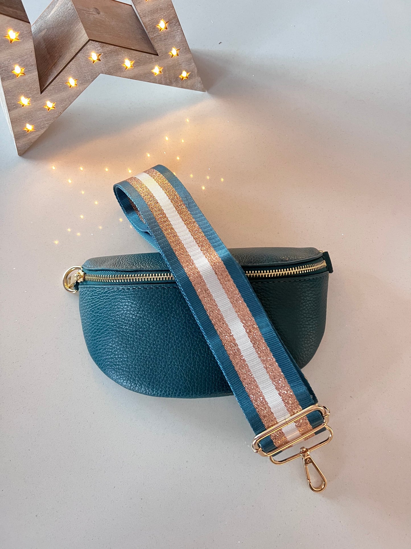Dark Teal Leather Bum Bag