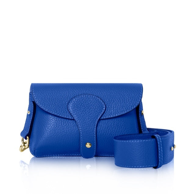 Cobalt Mini Leather Cross Body Bag