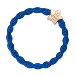 Metallic Royal Blue with Gold Star Hair Tie or Wrist Band