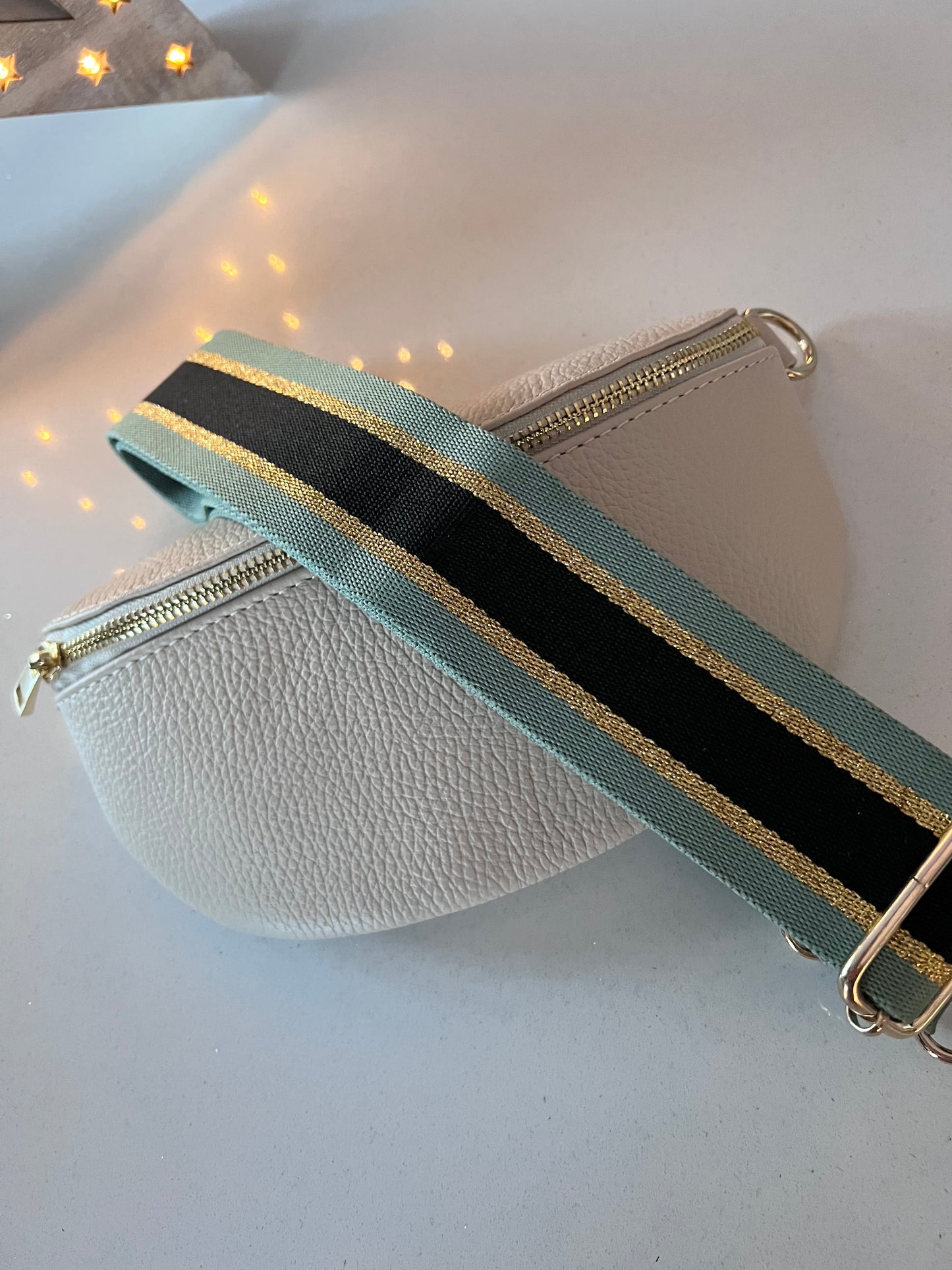 Cream Leather Bum Bag