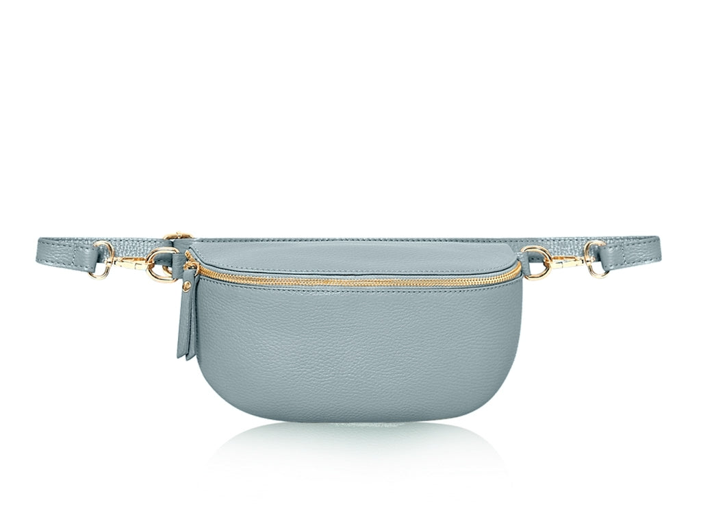 Duck Egg Blue LARGE Leather Bum Bag