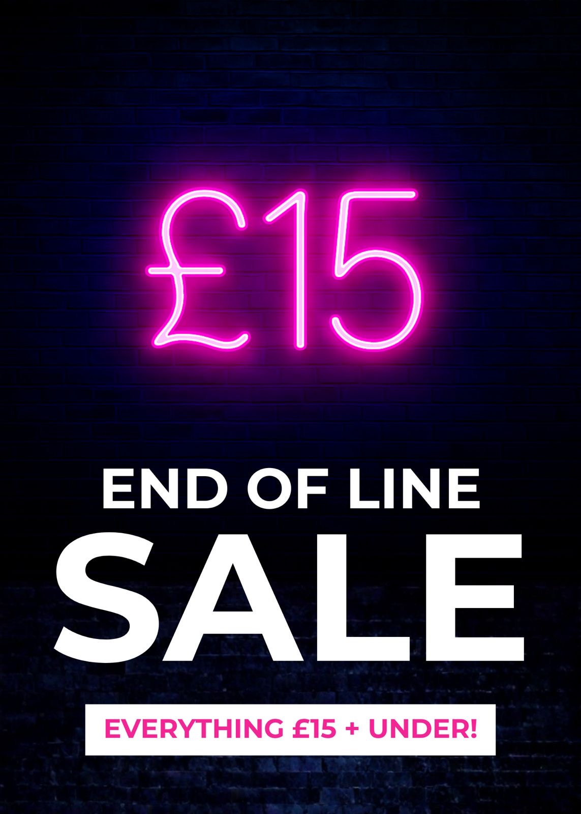 £15 AND UNDER CLEARANCE SALE