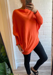 Turquoise Asymmetric Batwing Jumper