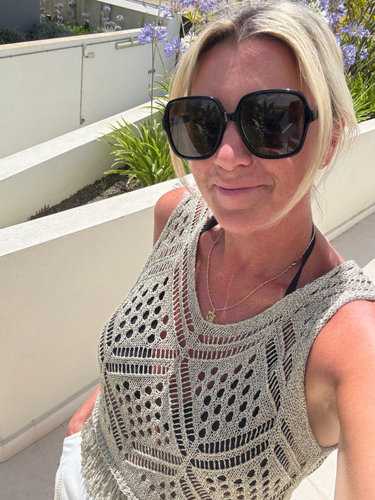 Gold Crochet Bella Top