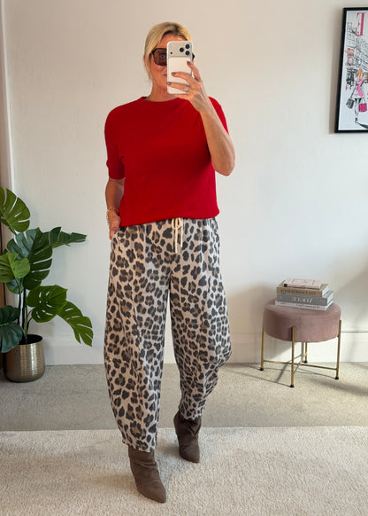 Red S/S Alpaca Mix Jumper