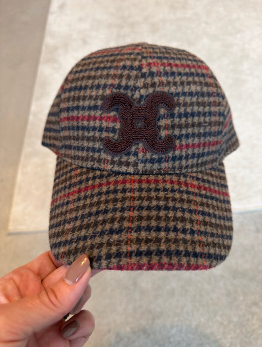 Brown Heritage Check Baseball Cap