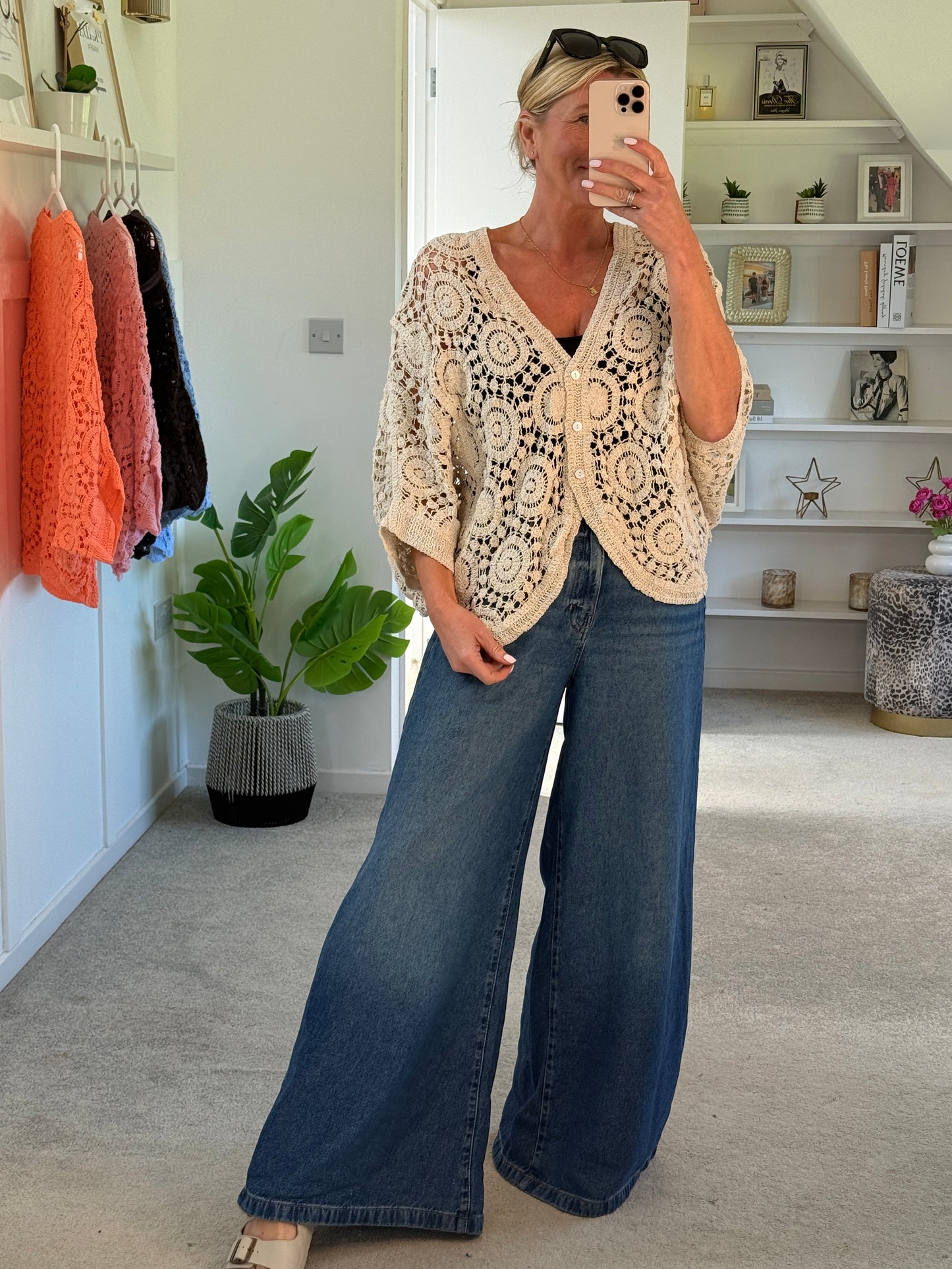 Stone Circle Design Crochet Cardigan