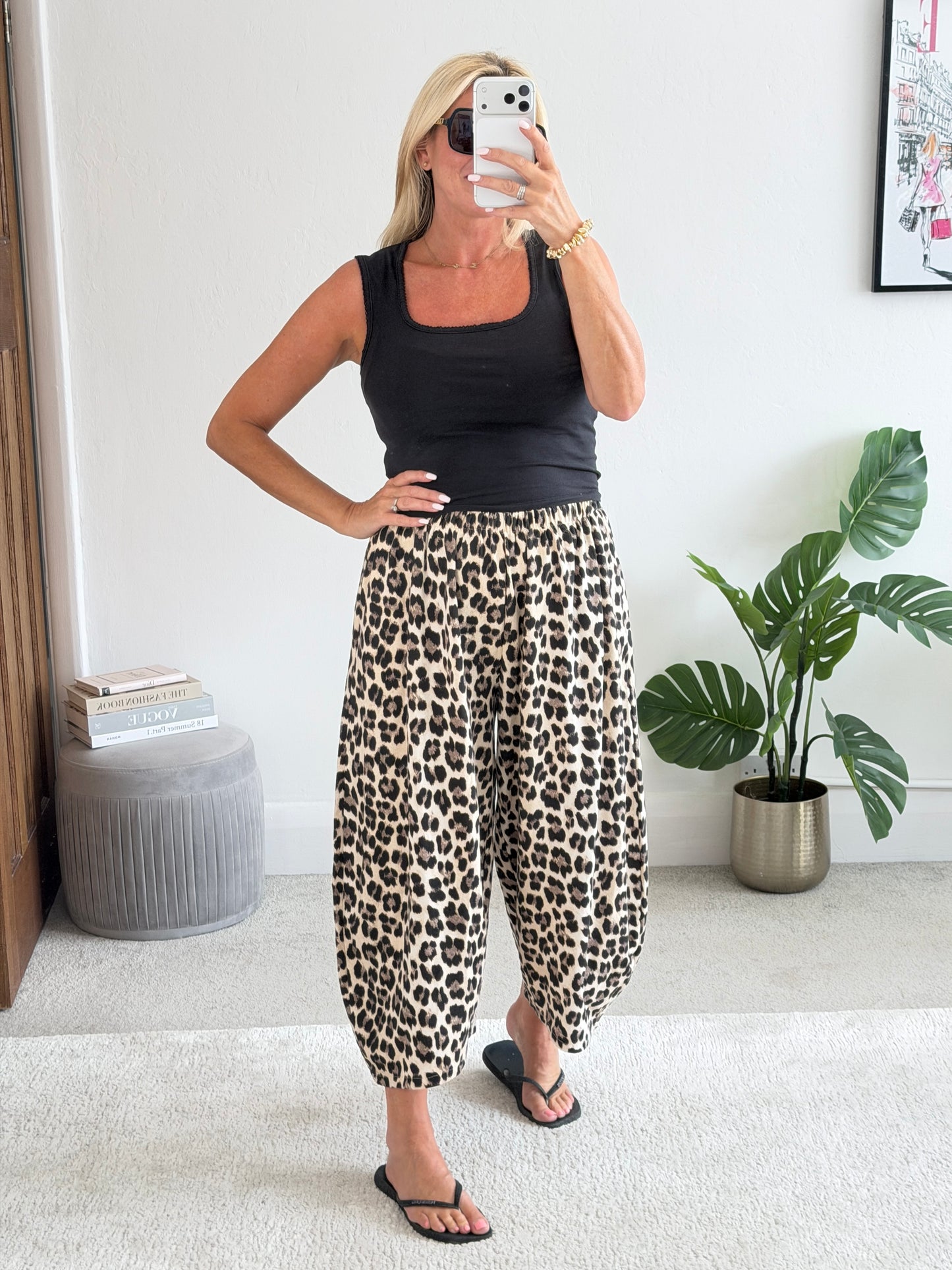 Camouflage Print Cocoon Trousers
