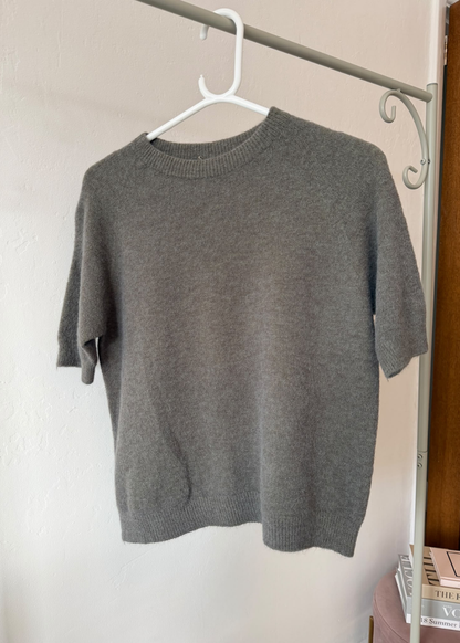 Black S/S Alpaca Mix Jumper