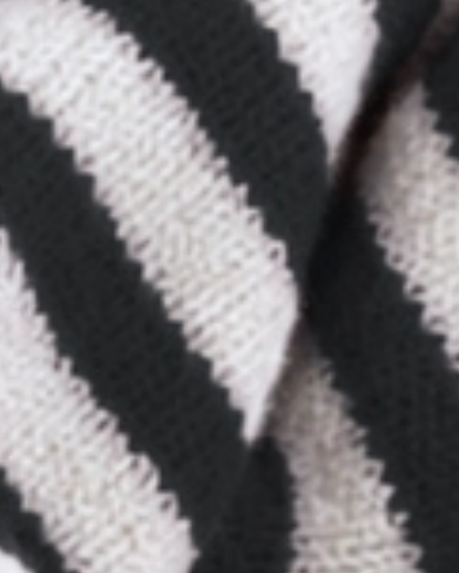 Red/Cream Striped Triangle Neck Scarf